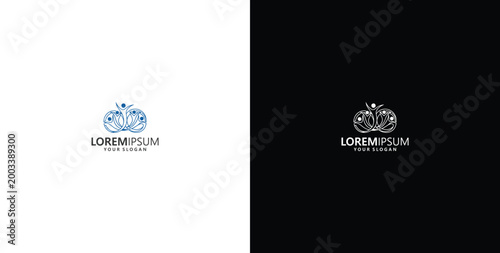 Elegant peacock logo design with customizable text placeholders for branding and identity