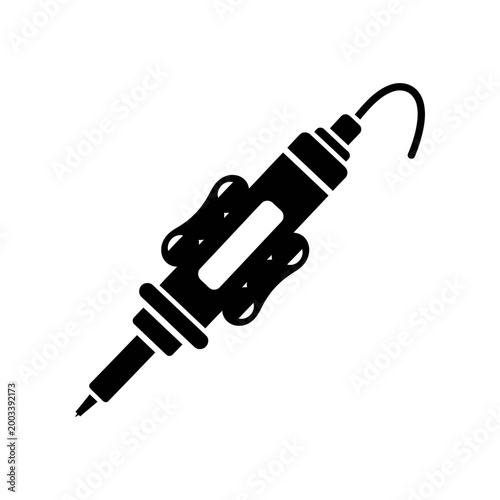Black USB flash drive isolated on white background data storage device