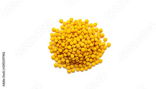 Yellow seeds pile vector illustration isolated on white background for agriculture food nutrition culinary and natural design
