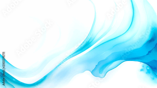 Vector Fluid, elegant, ethereal, and aesthetic blue-toned abstract artistic waves dance across composition, evoke sense movement and harmony.