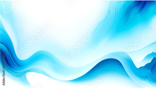 Vector Abstract artwork depicts fluid waves of cerulean blue gently cascading creating serene ambiance of aquatic dance.