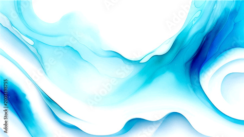 Vector Abstract ethereal composition fluid aqua shades, evoking tranquil serenity, motion.