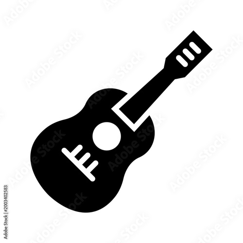 Bild auf Leinwand Acoustic guitar icon