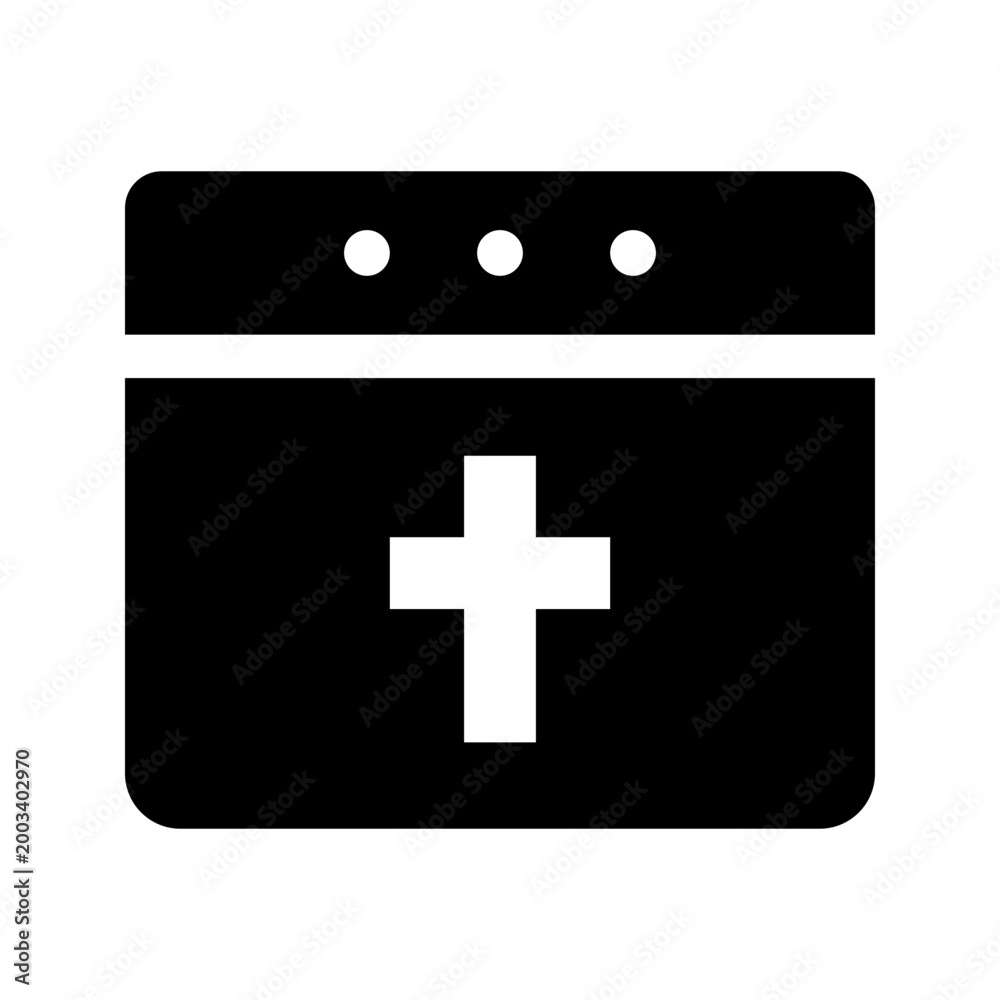Fototapeta premium Easter calendar icon. Religion and easter calendar filled symbol. Black and white.
