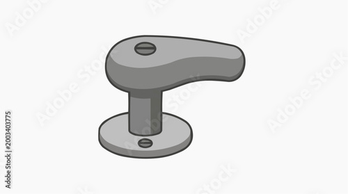 A detailed illustration of a metallic lever, symbolizing mechanisms, control, and functionality.