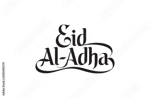 Elegant Eid al-Adha Mubarak Typography Design