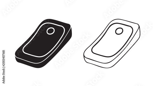 Electronic smart device button vector