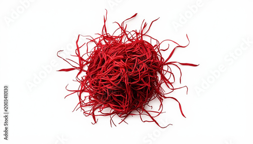 Saffron threads aromatic spice vector illustration isolated on white background for culinary herbal cooking design
