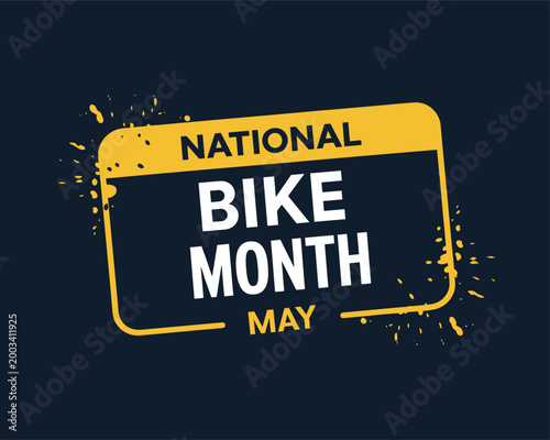 National Bike Month May Celebration Graphic for Cycling Awareness and Healthy Lifestyle Promotion