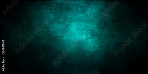 Vector Abstract dark teal grunge texture backdrop, teal watercolor paint stain for artistic presentation.