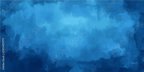 Vector Abstract blue water color wash backdrop with turquoise cloudy artistic texture perfect for creative banner or artwork.