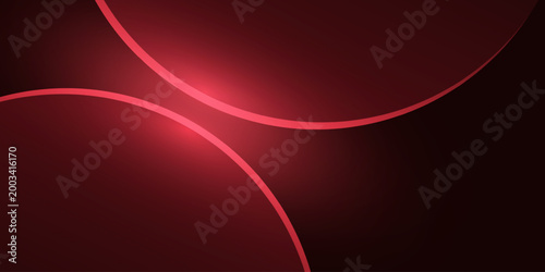Glowing red circle lines for Landing Page web design with Neon technology abstract background
