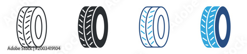 Konstfotografi Car tire icon set