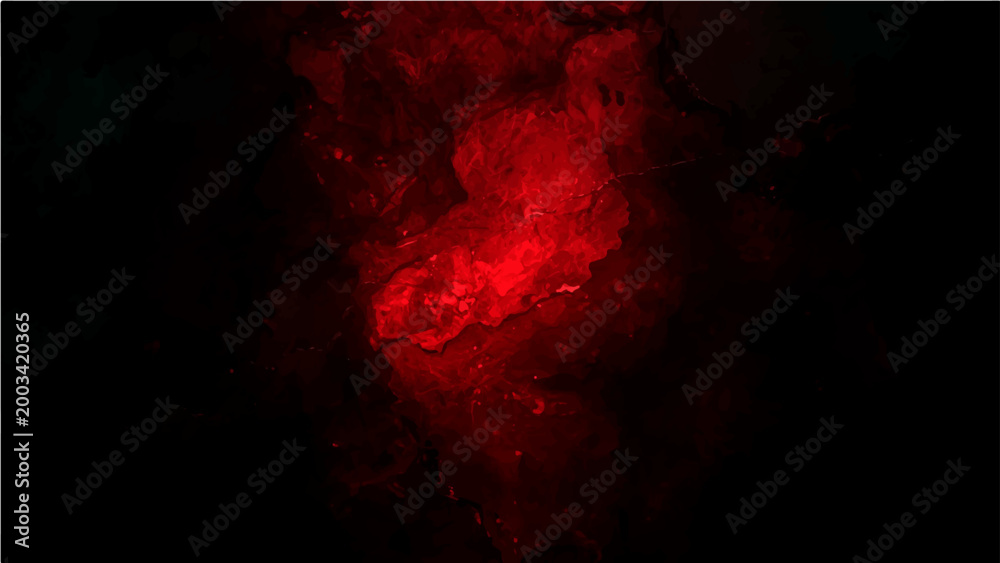 Αυτοκόλλητο Vector Mysterious nebula-like cosmic formations glow of vibrant red, against vast expanse of deep black, sparking curiosity