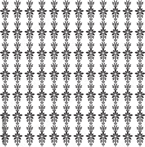 Black and White Floral Pattern