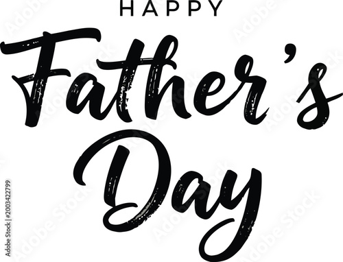 Foto Happy Fathers Day Brush Lettering Typography Design