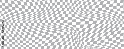 Black and white checkered pattern. Chess pattern. Black and white checkered background. 3D checkered wallpaper. vector illustrationPrint