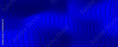Abstract Blue Dynamic Wave Background
