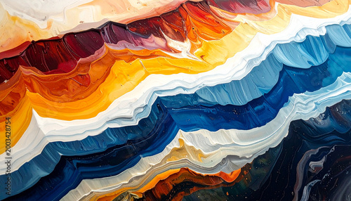 Abstract painting texture with vibrant colors