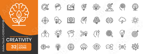 Creativity and Idea Generation Icon Set