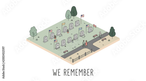 A solemn vector banner illustration honoring brave soldiers on memorial day, a patriotic celebration to remember those who served with respect