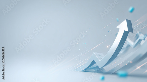 Business Growth and Success Abstract Background with Copy Space
