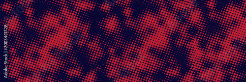 Halftone dots red and blue color pattern gradient grunge texture background. Dot pop art comic sport style vector illustration. grunge vector dots