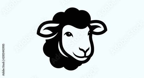 Black sheep head graphic
