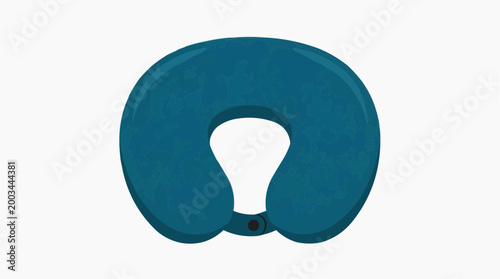 A travel neck pillow, the epitome of comfort and support, rendered in serene teal, beckoning to rest.
