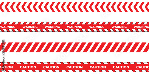 
Caution warning barrier tape sign for web site road warning, Black and yellow line. Seamless barrier. Included brushes