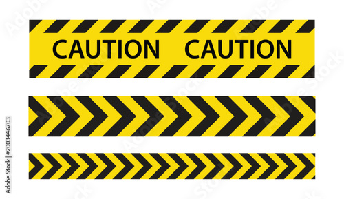 Yellow caution tape on a transparent background.                                                                                                                                                        