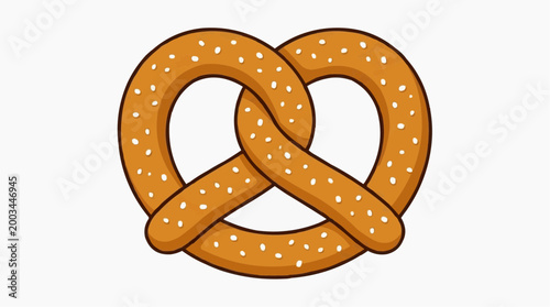 A fresh, golden pretzel, freshly baked and delightfully salted, presents a classic bakery treat with a warm, inviting feel, perfect for culinary and food-related projects. 