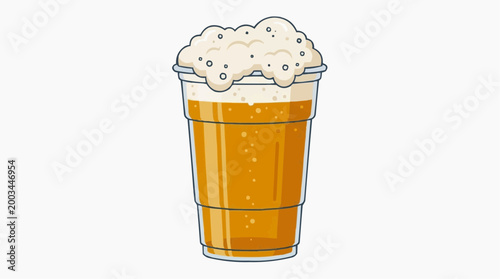 A refreshing mug of freshly brewed beer, crowned with a rich, frothy head. Ideal for those warm days and happy hour celebrations.