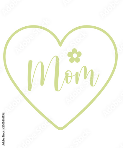 Mom typography clip art design on plain white transparent isolated background for sign, card, shirt, hoodie, sweatshirt, apparel, tag, mug, icon, poster or badge