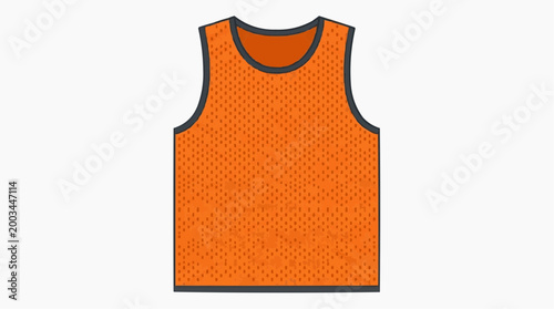An orange scrimmage vest for athletic training, this vibrant sleeveless shirt, perfect for team sports or solo practice. 