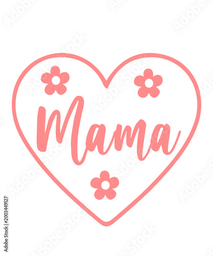 Mama typography clip art design on plain white transparent isolated background for sign, card, shirt, hoodie, sweatshirt, apparel, tag, mug, icon, poster or badge