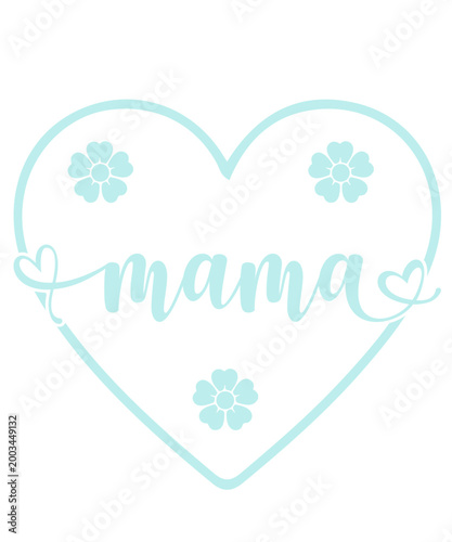 Mama typography clip art design on plain white transparent isolated background for sign, card, shirt, hoodie, sweatshirt, apparel, tag, mug, icon, poster or badge