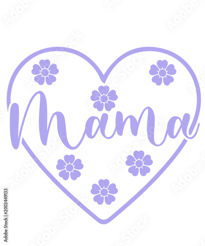 Mama typography clip art design on plain white transparent isolated background for sign, card, shirt, hoodie, sweatshirt, apparel, tag, mug, icon, poster or badge
