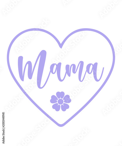 Mama typography clip art design on plain white transparent isolated background for sign, card, shirt, hoodie, sweatshirt, apparel, tag, mug, icon, poster or badge