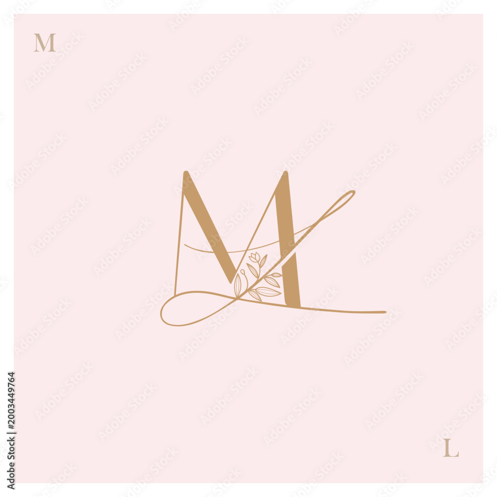 Obraz premium ML, Logo ML, monogram ML, letter ML, alphabet ML