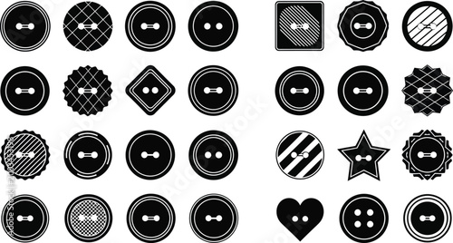 Minimalist abstract button icons set Vector