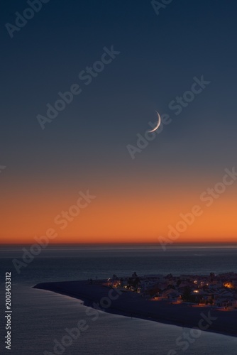 moon over the sea
