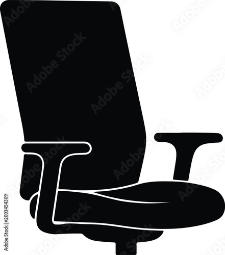 Silhouette vector of a modern office chair for business design