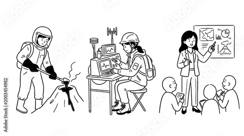 Earth Sciences: Character Observing Volcano Data from Workspace