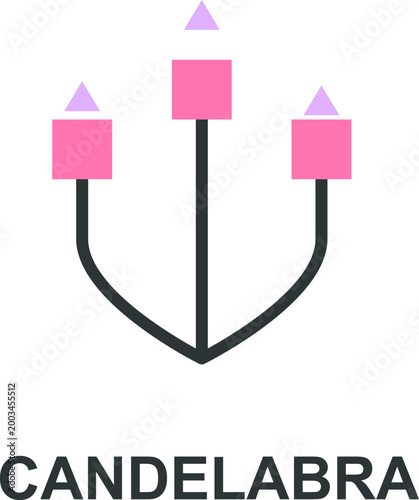 Minimalist candelabra icon a modern take on classic lighting
