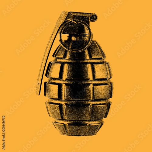 Canvastavla Military weapons collection vector illustration