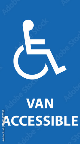Handicapped person parking sign -