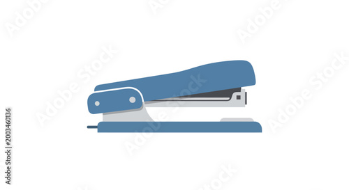 Obraz na płótnie Blue Stapler Office Supply on White Background