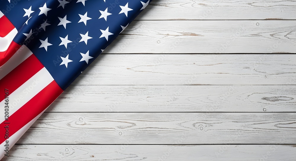 Obraz premium American flag on lined paper background