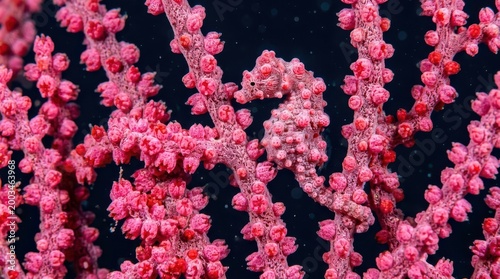 Pygmy Seahorse on Pink Coral Reef